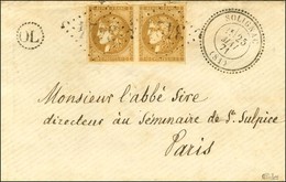 GC 3424 / N° 43 Paire Càd T 24 SOLIGNAC (81) 25 MAI 71 Sur Lettre Adressée à Paris (période De La Semaine Sanglante). Au - 1870 Ausgabe Bordeaux