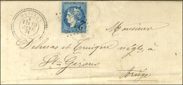 GC 2153 / N° 44 Type 2 Càd T 24 MADIRAN (63) 19 JANV. 71 Sur Lettre Pour St Girons. - SUP. - R. - 1870 Bordeaux Printing