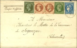 Càd / N° 19 + 20 + 26 (2) + 46 (def) Sur Papier D'affaires Pour Segonzac. Au Verso, Càd D'arrivée 26 DEC. 71. - TB. - R. - 1870 Bordeaux Printing