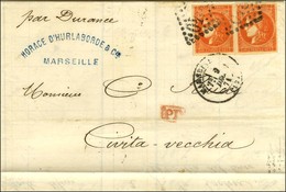 GC 2240 / N° 48 (2) Exceptionnelle Nuance Tirant Vers L'ocre Càd T 17 MARSEILLE (12) 9 DEC. 71 Sur Lettre 2 Ports Pour C - 1870 Ausgabe Bordeaux