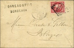 GC 532 / N° 49 Rose Vif Très Belles Marges Càd T 17 BORDEAUX (32) 5 AOUT 71 Sur Lettre Pour Blaye. - TB. - R. - 1870 Ausgabe Bordeaux