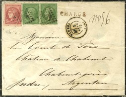 GC 4095 / N° 20 Paire + 49 Belles Marges Càd T 17 VANNES (54) 5 JANV. 72 Sur Lettre Chargée Pour Argenton. - TB. - R. - 1870 Uitgave Van Bordeaux