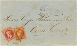 Ancre / N° 32 + 48 Superbe Nuance Proche Du Rouge Sang Cachet Octo ST THOMAS / * 2 OCT. 71 Sur Lettre 2 Ports Acheminée  - Poste Maritime