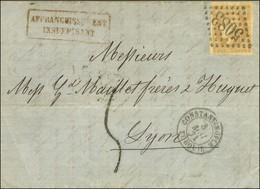 GC 5083 / N° 43 Nuance Verdâtre Càd CONSTANTINOPLE / TURQUIE 3 MAI 71 Sur Lettre Insuffisamment Affranchie Pour Lyon, Ta - Poste Maritime