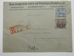 1921 , Firmenbrief Aus Saarbrücken Als Einschreiben - Cartas & Documentos