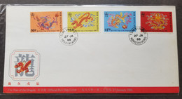 Hong Kong China Year Of The Dragon 1988 Chinese Zodiac Lunar (stamp FDC) *see Scan - FDC