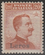 LERO 357 * 1912 – F.lli D’Italia Soprastampati N. 9. MH - Ägäis (Lero)