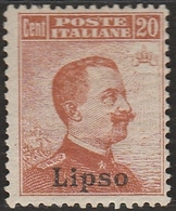 LIPSO – 361 * 1917 – F.lli D’Italia Soprastampati N. 9. MH - Ägäis (Lipso)