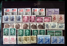 USA - Small Batch Of 23 Divers Stamps In Pair (used) - Usati
