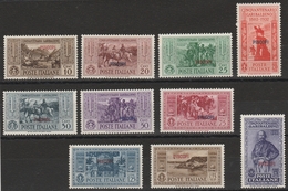 PISCOPI 373 * 1933 – Garibaldi N. 17/26. MH - Ägäis (Piscopi)