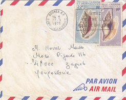 New Caledonia Airmail Cover Sent To Yugoslavia Noumea 1971 - Cartas & Documentos