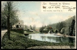 CP   Spa   ---   La Promenade Des Fontaines  --  Château D'Alsa  --  Colorisé  --  Circulé 1902 - Spa