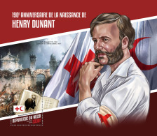 NIGER 2018 MNH** Henry Dunant 190th Birthday Red Cross S/S - IMPERFORATED - DH1814 - Henry Dunant
