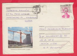 230356 / 1979 - 3 C. -  COUSTRUCCION DE VIVIENDAS EN ALAMAR - LA HABANA , KRAN , Cuba Kuba Stationery - Covers & Documents