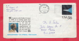 230372 / 1986 UNITED STATES USA - AEROGRAMME Stationery Entier Ganzsache - 1835 MARK TWAIN 1910 HALLEY'S COMET 1985 - 1981-00