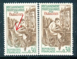 France - N° 1405 - 1 Exemplaire Fauteuil Verdâtre + 1 Exemplaire Normal , Neufs ** - Ref VJ45 - Unused Stamps