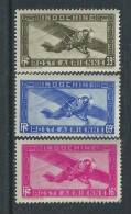 Indochine P.A. N° 17 / 19  XX  La Série Des 3 Valeurs Sans Charnière, TB - Airmail