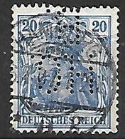 PER454 - GERMANIA REICH - PERFIN 70 - 20 P - CATALOGO UNIFICATO - Gebraucht