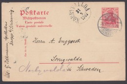 P 65 Y, Bedarf "Kropp/Schleswig", 28.5.07, Nach Schweden, Dort Noch Nachgesandt - Briefkaarten