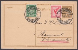 PI, Bedarf Nach Dänemark, Pass. Frankatur "Hirschberg/Schlesien", 3.9.26 - Briefkaarten