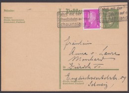 P 180 I, Bedarf In Die Schweiz Mit Pass. Zusatzfrankatur - Postcards