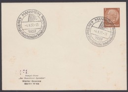 PP 122 , Propaganda-Stempel "Mannheim", Industrieausstellung, 4.9.37 - Private Postwaardestukken