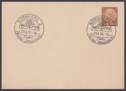 PP 122 , Propaganda-Stempel "Nürnberg", Reichs-Luftschutzbund, 29.4.38 - Private Postal Stationery