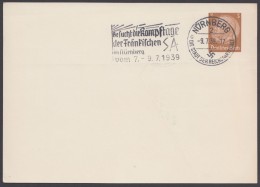 PP 122 , Propaganda-Stempel "Nürnberg", Kampftage SA, 9.7.39 - Private Postwaardestukken