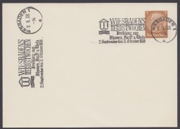 PP 122 , Propaganda-Stempel "Wiesbaden", Herbstwochen", 9.8.38 - Private Postwaardestukken