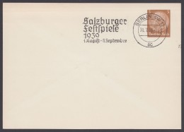 PP 122 , Propaganda-Stempel "Berlin", Salzburger Festspiele, 31.7.39 - Private Postwaardestukken