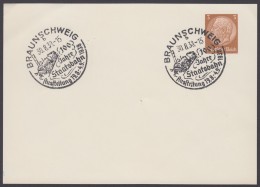 PP 122 , Propaganda-Stempel "Braunschweig", 100 Jahre Staatsbahn, 30.8.38 - Entiers Postaux Privés