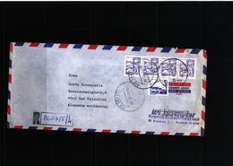 Brazil Interesting Airmail Registered Letter - Briefe U. Dokumente