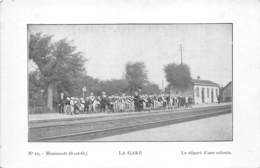 95-MONTSOULT- LA GARE, DEPART D'UNE COLONIE - Montsoult