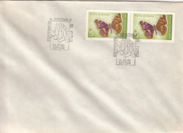 70646- WORLD BOWLING CHAMPIONSHIP, SPECIAL POSTMARK ON COVER, BUTTERFLY STAMPS, 1980, ROMANIA - Pétanque