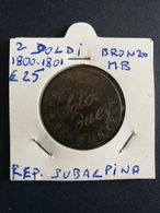 Repubblica Subalpina - 2 Soldi (bronzo) - Autres & Non Classés