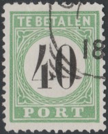 ~~ Curacao 1889  - Port Postage Due - Type III - NVPH  P9 (o) - CV 15.00 Euro  ~~~ - Curacao, Netherlands Antilles, Aruba