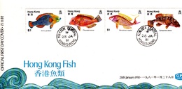 Hong Kong 1981 Fish FDC - FDC