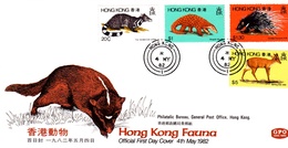 Hong Kong 1982 Fauna FDC - FDC