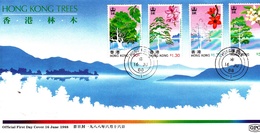 Hong Kong 1988 Indigenous Trees FDC - FDC