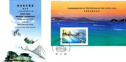 Hong Kong 1997 Modern Landmark Souvenir Sheet FDC - FDC