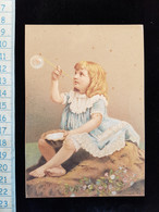 Grand Ancien Chromo  A Coller  "jeune Femme", - Enfants