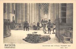 51-REIMS- SUAVETAGE DES VITRAUX , TRANSEPT SUD , NOV 1917 - Reims