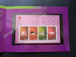 Hong Kong China Year Of The Pig 2007 Chinese Zodiac Lunar (specimen Ms Folder Set) MNH  *Specimen Miniature Sheet - Neufs