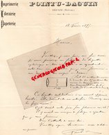 58- DECIZE- RARE LETTRE MANUSCRITE SIGNEE POINTU- DAGUIN- IMPRIMERIE LIBRAIRIE PAPETERIE- 1897 - Imprenta & Papelería