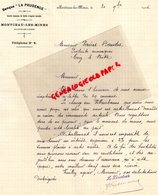 71- MONTCEAU LES MINES- RARE LETTRE MANUSCRITE BANQUE LA PRUDENCE- 1914 - Bank & Insurance