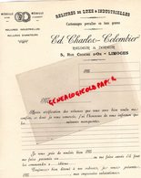 87- LIMOGES- RARE LETTRE ED. CHARLES COLOMBIER-RELIURES LUXE INDUSTRIELLES- RELIEUR DOREUR-5 RUE CRUCHE D' OR- - Drukkerij & Papieren