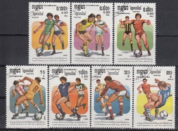 KAMPUCHEA 722-728,used,football,falc Hinged - Used Stamps