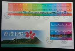 Hong Kong China Definitive Scenes 1997 (miniature Sheet FDC) *see Scan - Brieven En Documenten