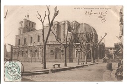 30 - ALES - ALAIS - Cathédrale Et Basse Place St Jean. - Alès
