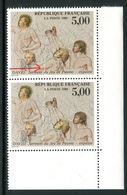 France - N° 2591 - Grand Trait Blanc Affectant Les 2 Valeurs , Neufs ** - Ref VJ118 - Unused Stamps